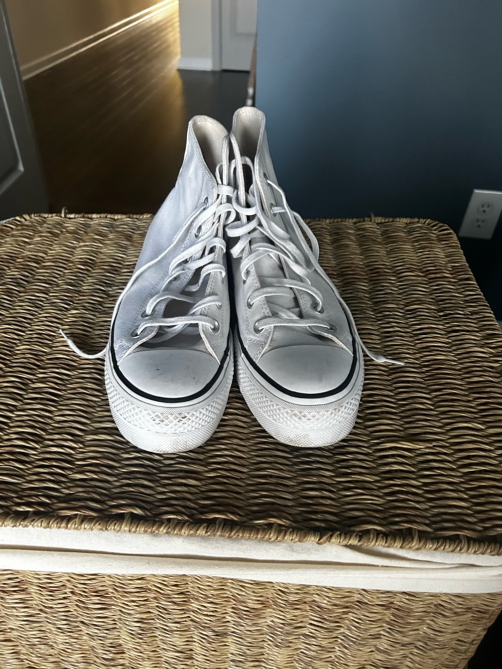 Converse White High-Top Canvas Sneakers